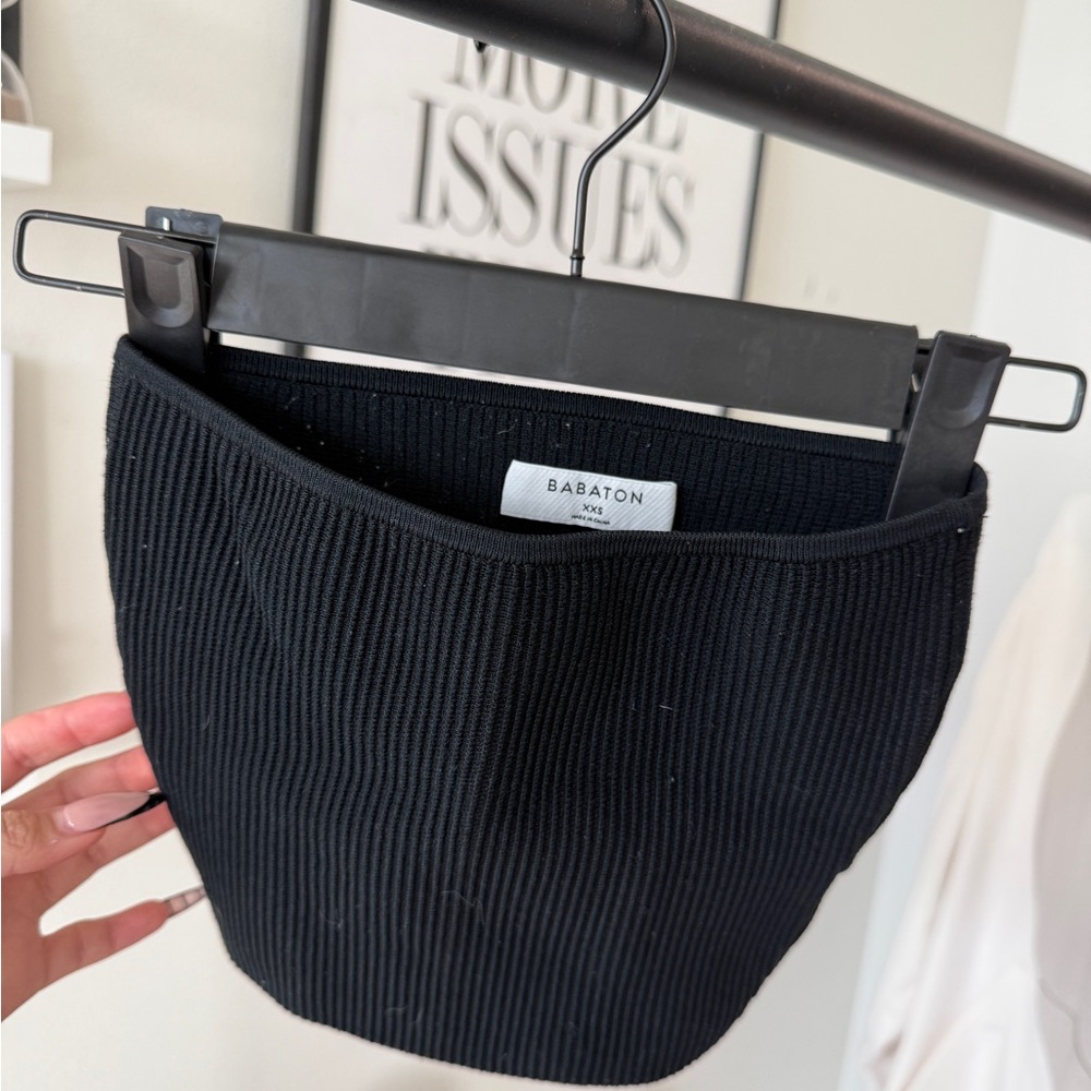 Babaton Midnight Ribbed Tube Top - Picture 2 of 3